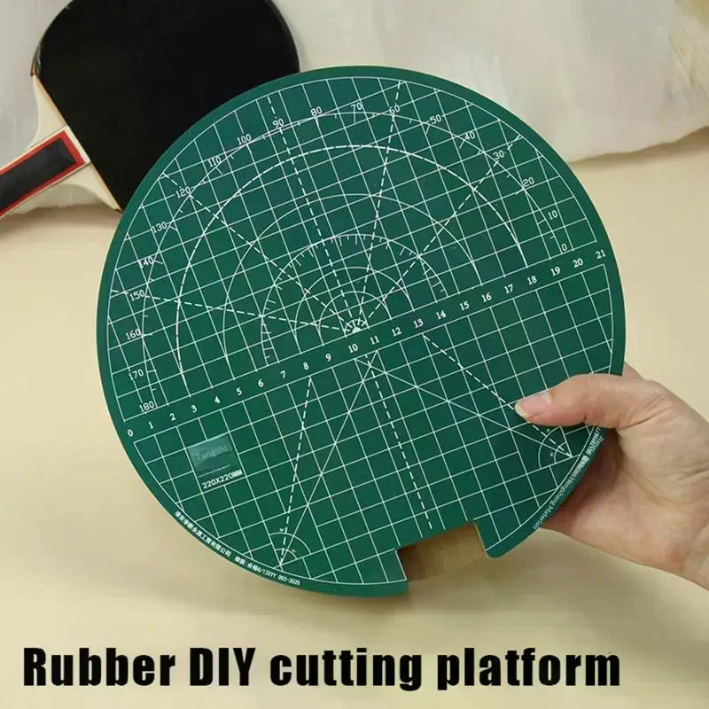 Rotating Table-Tennis Rubber Cutting Mat Set