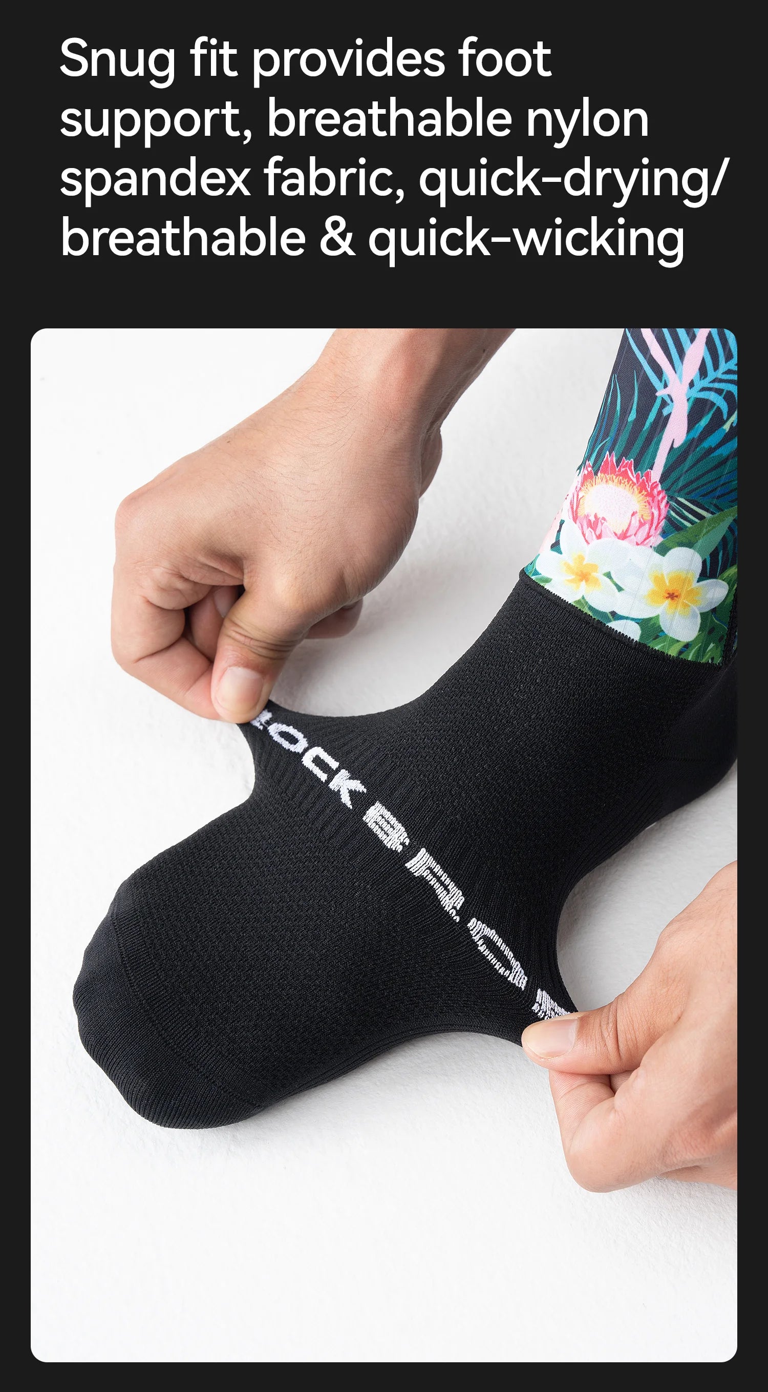 Compression Cycling Socks Knee-High Non-Slip Sports Performance Socks