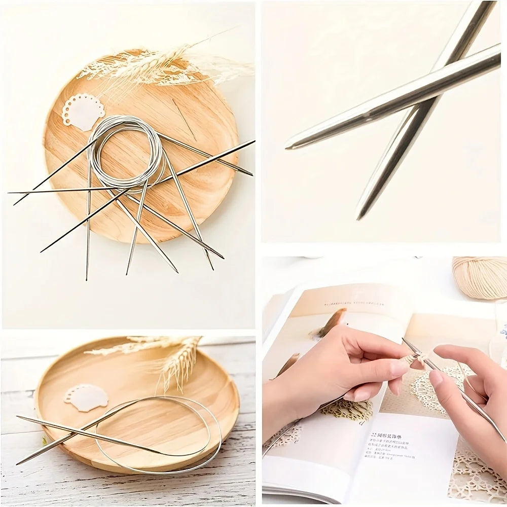 80 cm Circular Knitting Needle Set, 11 Pieces