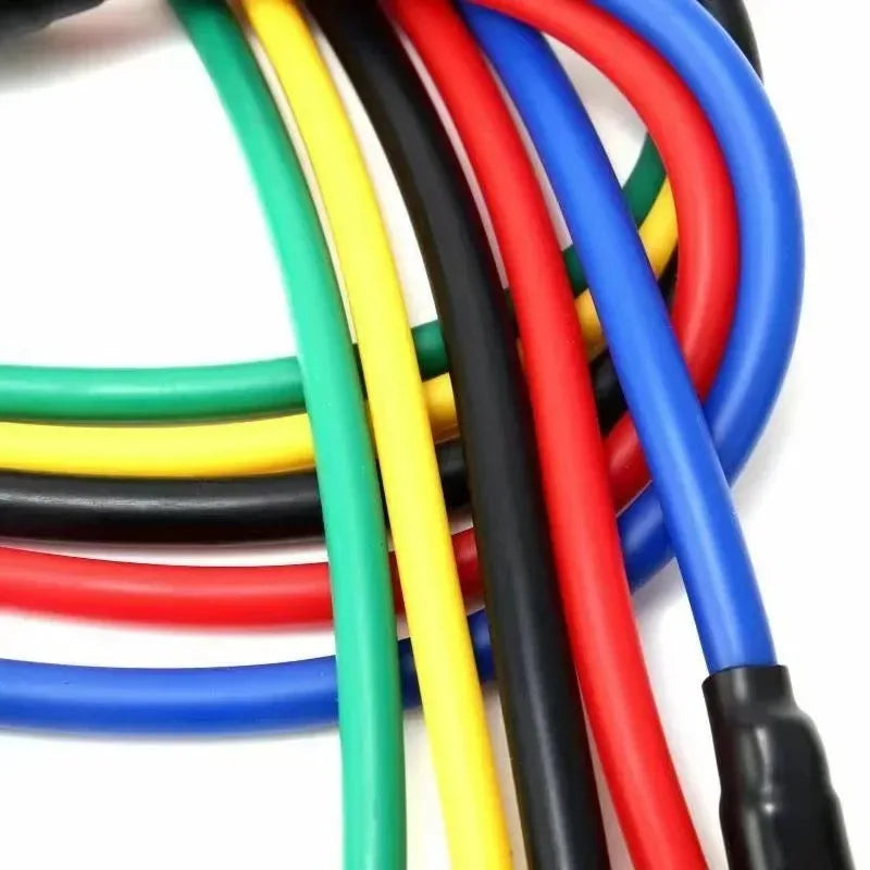 11pcs/Set Pull Rope, Resistance Bands, Portable Fitness Equipment, Ankle Strap, Chest Expander, Elastic Exercise Band