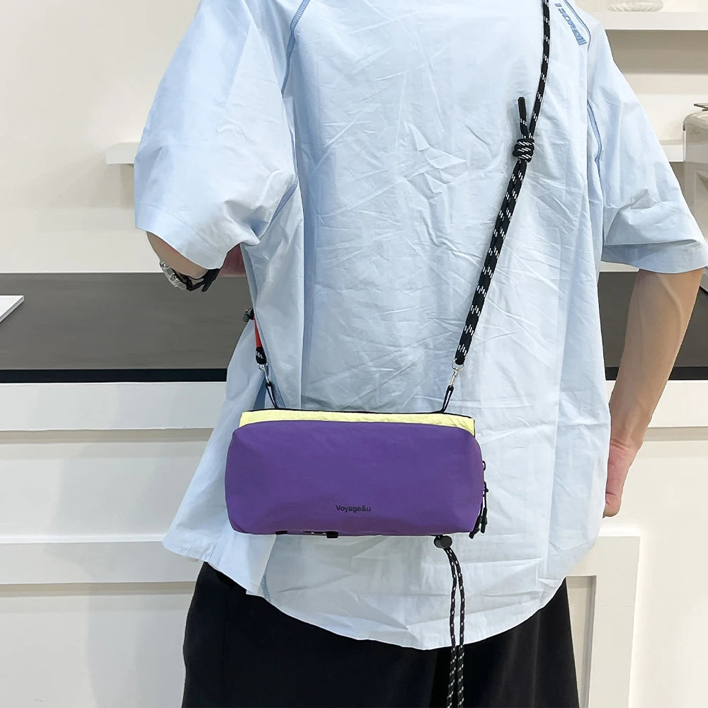 Nylon Crossbody Water Bottle Bag, Lightweight Shoulder Sling