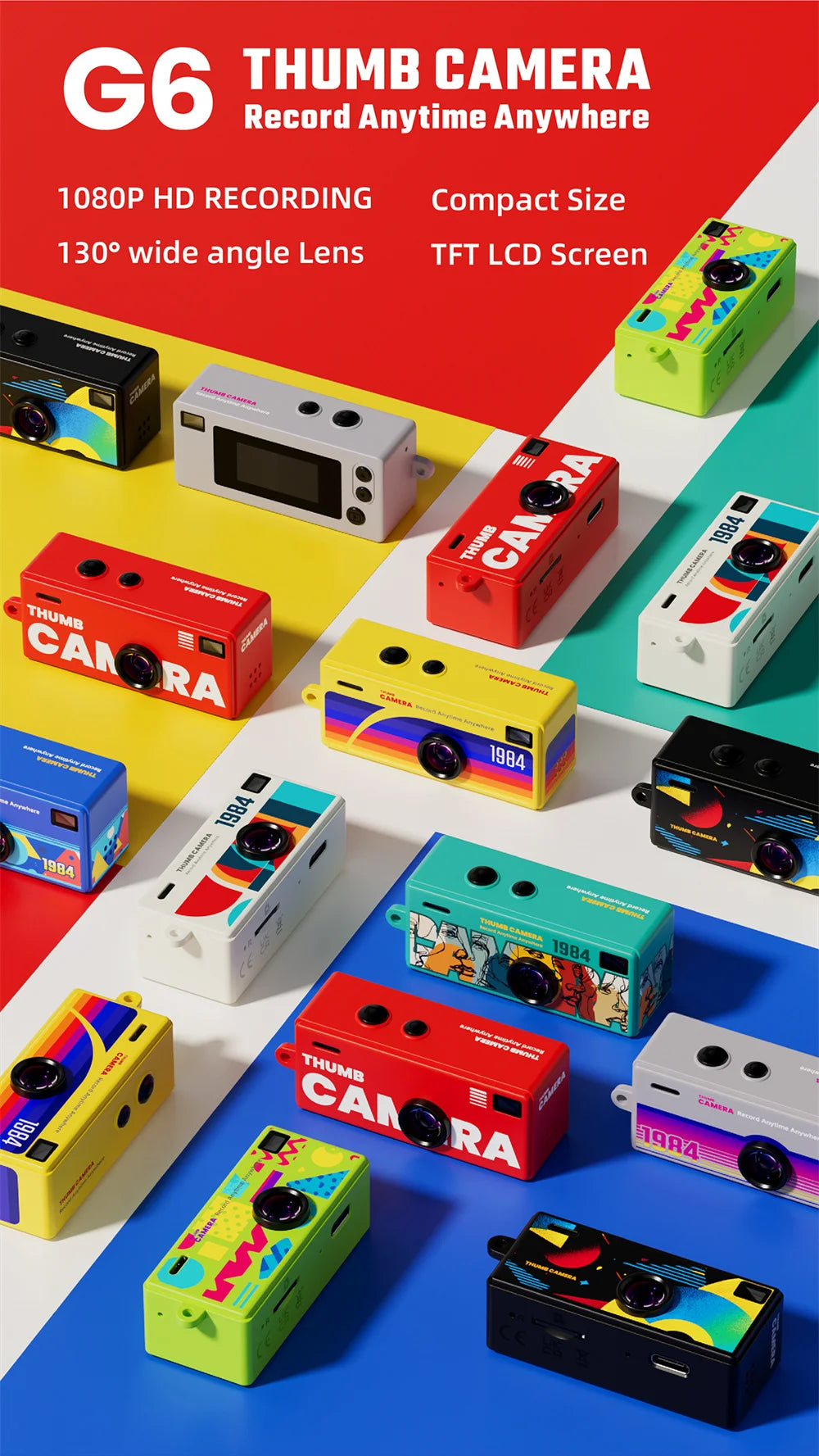 Mini Camera with 0.96-Inch Screen 1080P