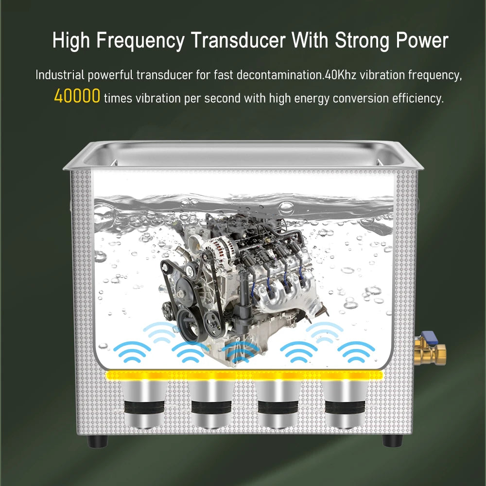 Υπερηχητική Συσκευή Καθαρισμού 1,3L–30L 40kHz Βαθιάς Καθαρισμού