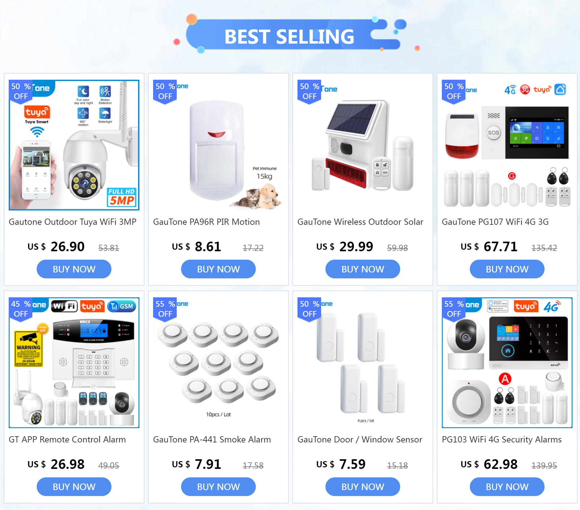 Powered Strobe Sound Flash Waterproof Wireless Outdoor Solar Siren Alarm Siren for 433MHz Wifi GSM Alarm System