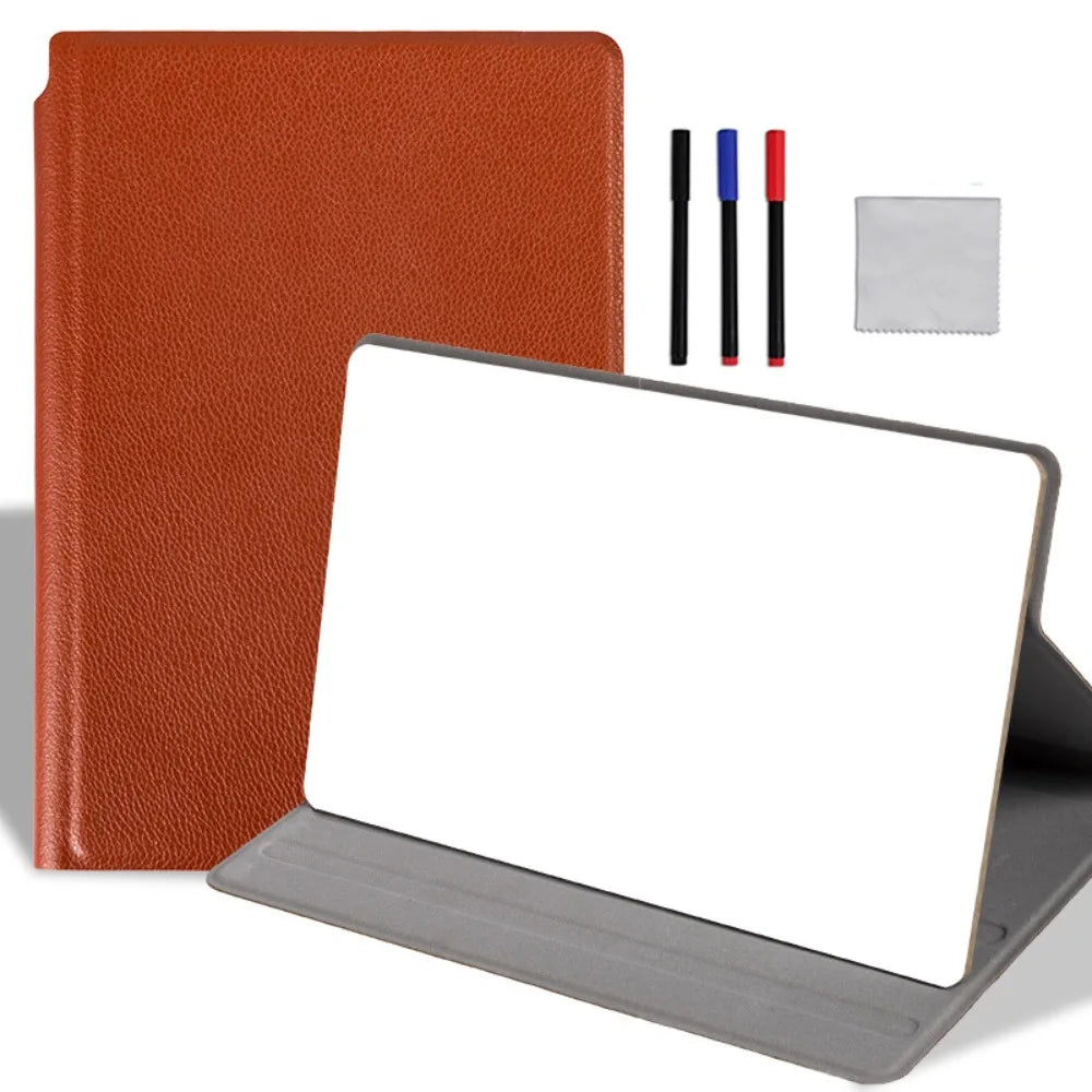 Reusable Dry-Erase Notebook with Folding PU Cover