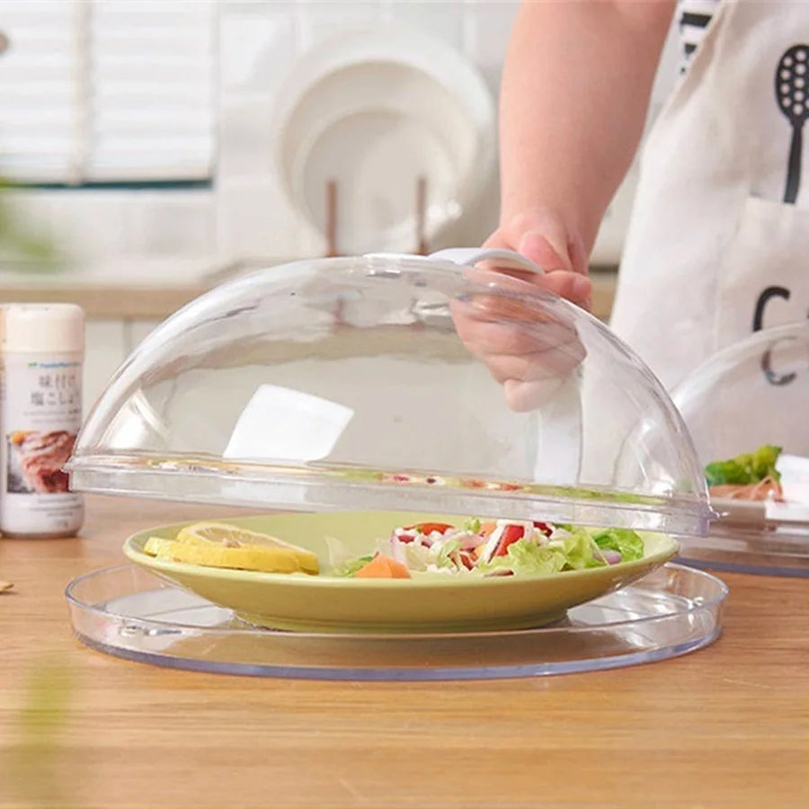 Cloche de protection transparente pour micro-ondes avec poignées