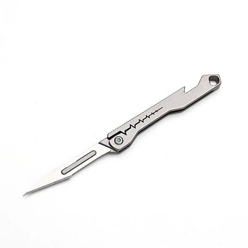 Mini Titanium Alloy Folding Knife for Outdoor EDC