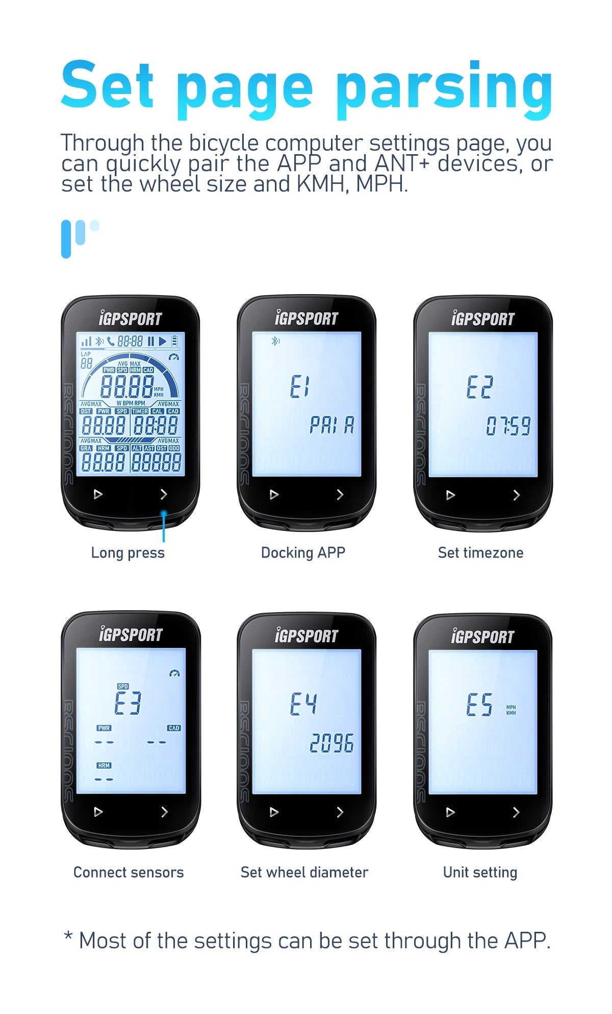 iGPSPORT BSC100S GPS Odometer Cycling Bike Computer Sensors Cycl Speedomet Riding Cycling Speedometer 2.6‘’ large screen