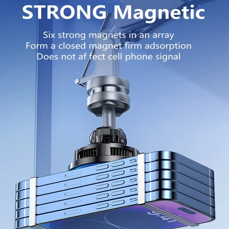 ice Cooling Magnetic Wireless Car Charger Stand for iPhone 16 15 14 13 12 Pro Max MacSafe Car Phone Holder Fast Charging Station