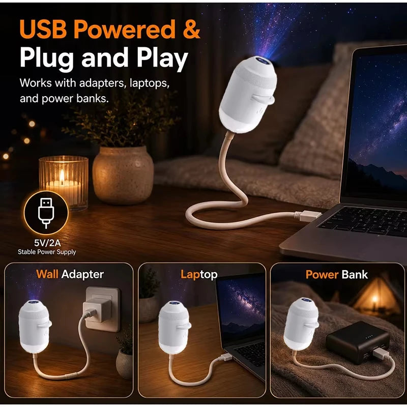 USB Stjernehimmel Projektor Natlys