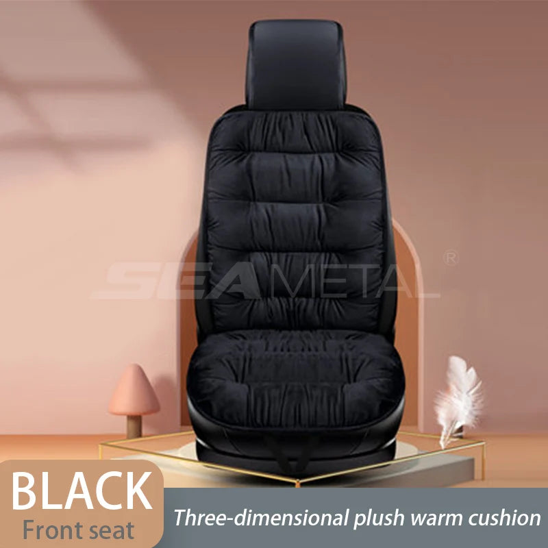SEAMETAL Winter Car Seat Cover with Back Pad Warm Auto Seat Cushion Front Chair Protector Universal for Suv Pick-Up Truck Sedan