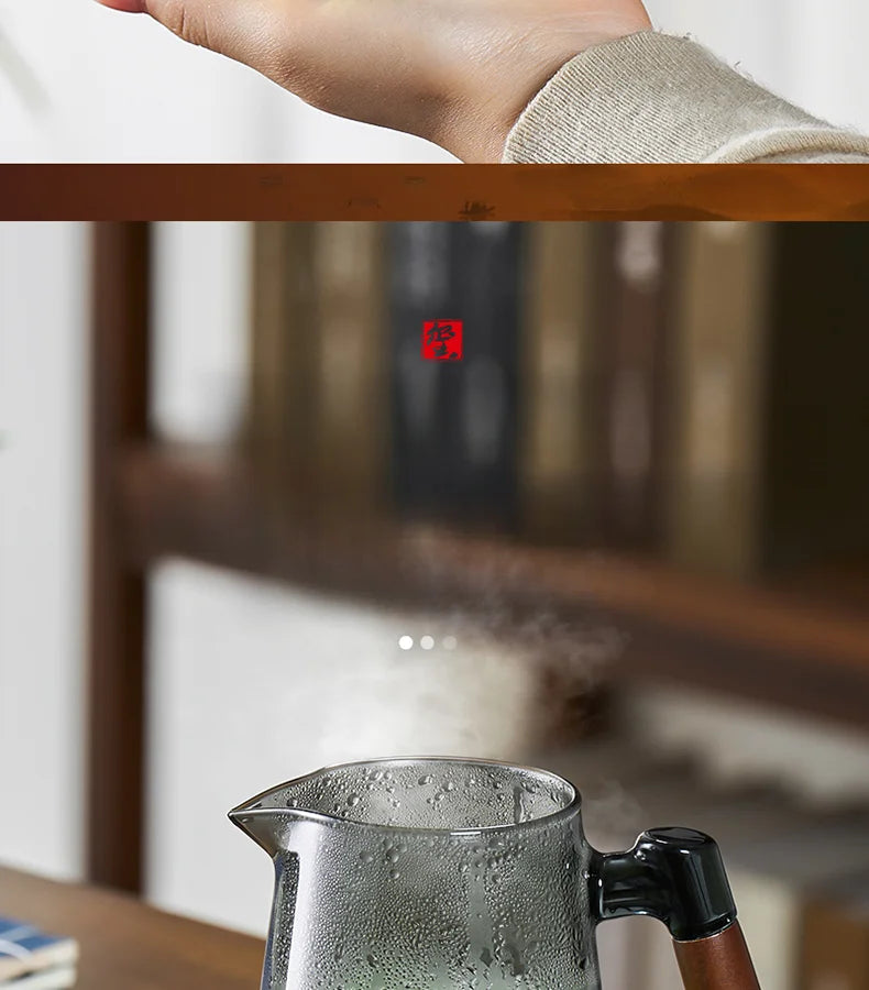 Tea Ceremony Culture Large Capacity Dividing Teacup Removable Glass Inner Tank Home Tea Water Separation Filter Teacup