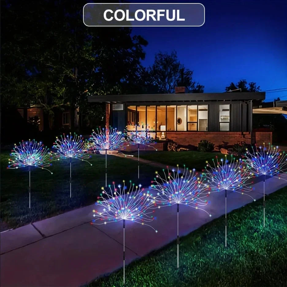 Solar Firework-Style Garden Light, 90-LED Options