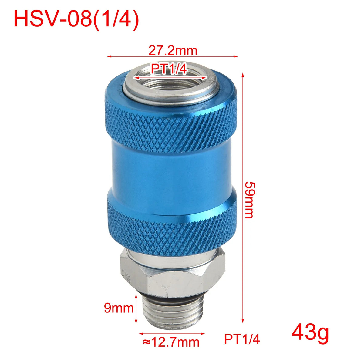 HSV manuel pneumatisk skydeventil