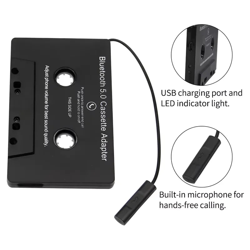 Adaptador de audio de cassette Bluetooth