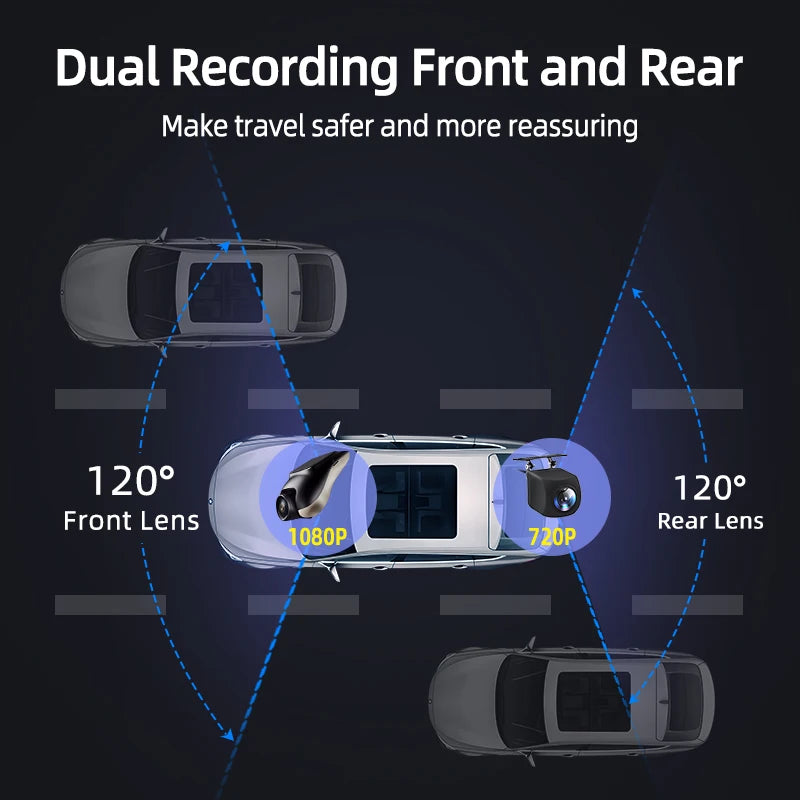 1080P Hidden Dash Cam with Rear Camera