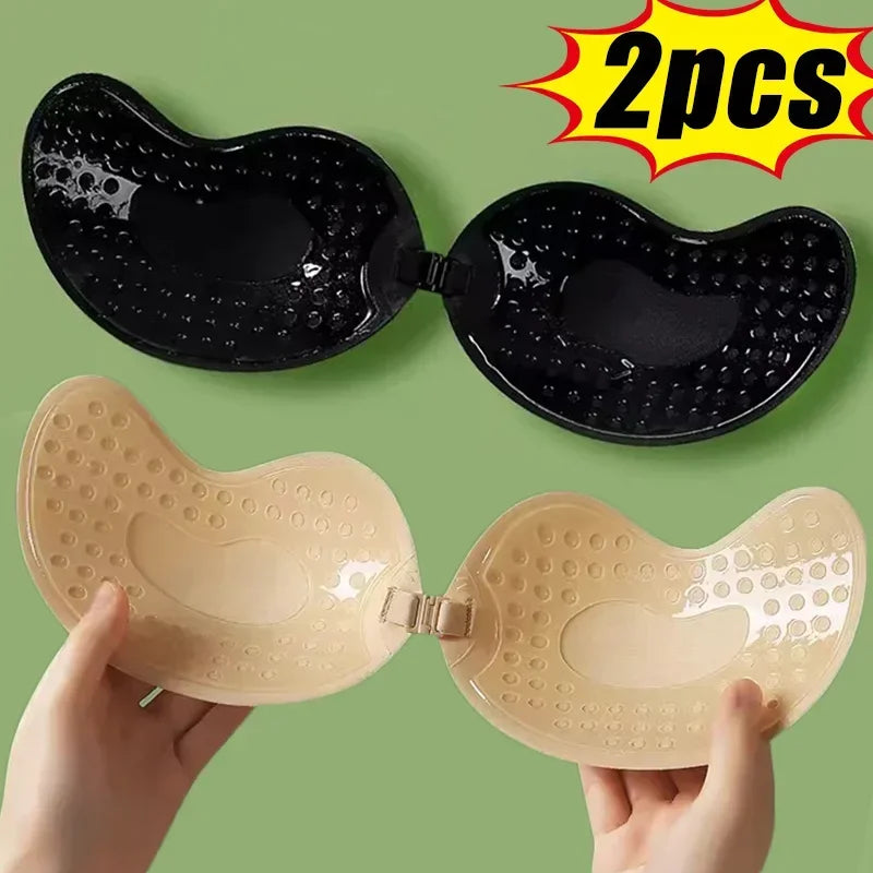 Reggiseno adesivo senza bretelle con chiusura frontale