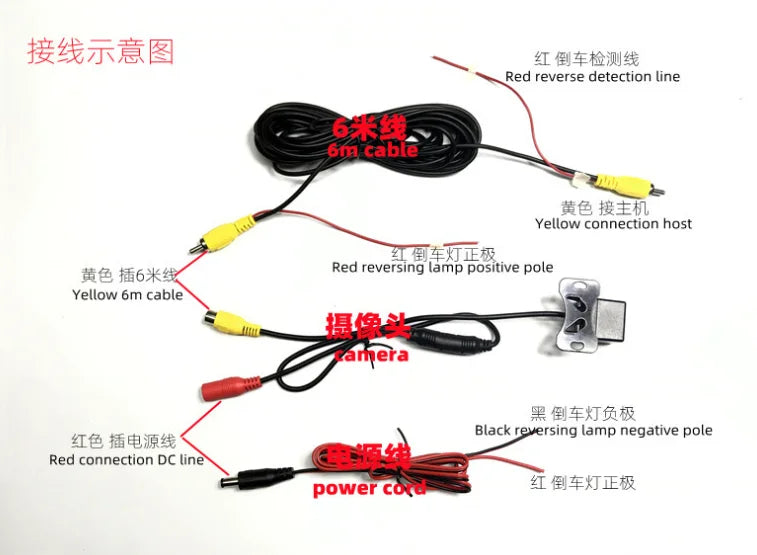 Wide Angle HD Car Rearview Camera with 12 LED Night Vision
