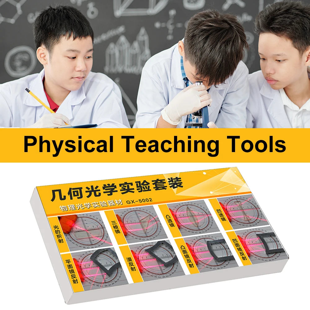 Optics Experiment Kit with Lenses and Light Source