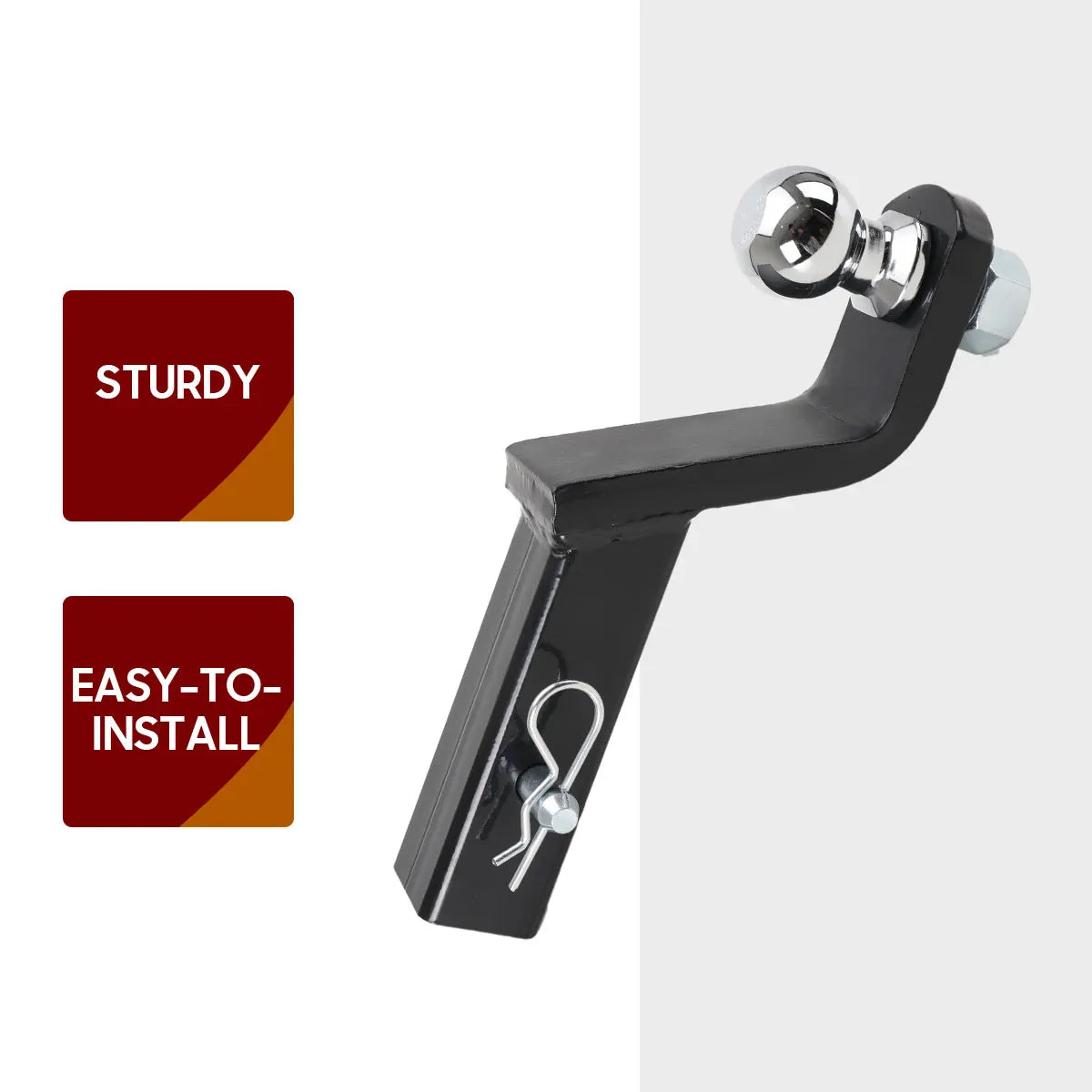 Odolný jednoplošný návesový nosič s 2" guľou na viacúčelové použitie na chov zvierat, člny a karavany. Návesový nosič s 2" guľou a kolíkom odolná jednoplošná konštrukcia na viacúčelové chov zvierat