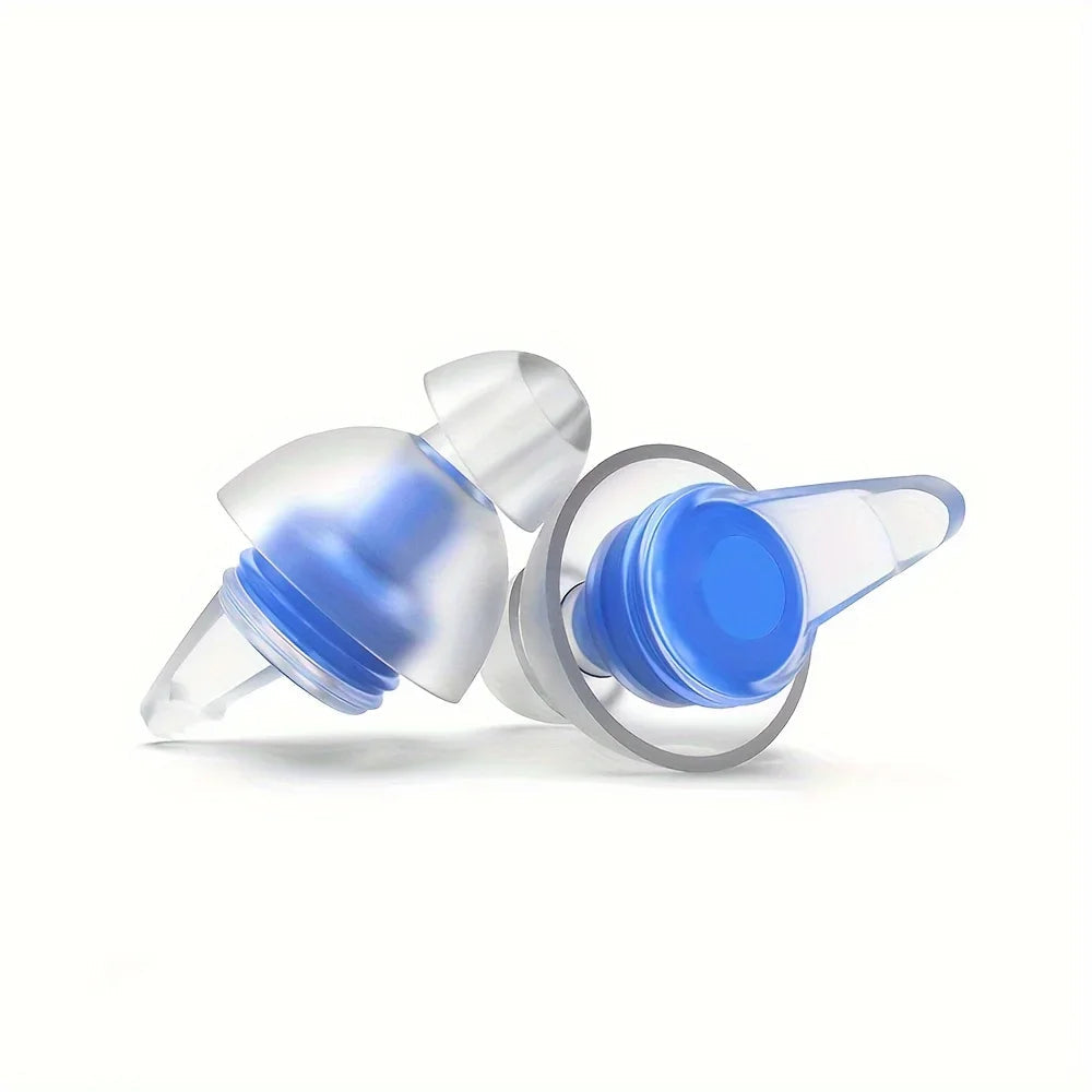 HUAK High Fidelity Silicone Ear Plugs for Noise Cancelling Washable Reusable Musicians Motorcycles Sleeping Work, Study, Swim