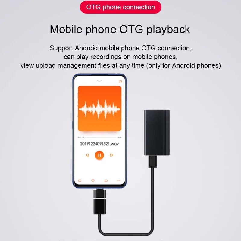 Mini Voice Activated Recorder with 500H Standby & Magnetic Mount