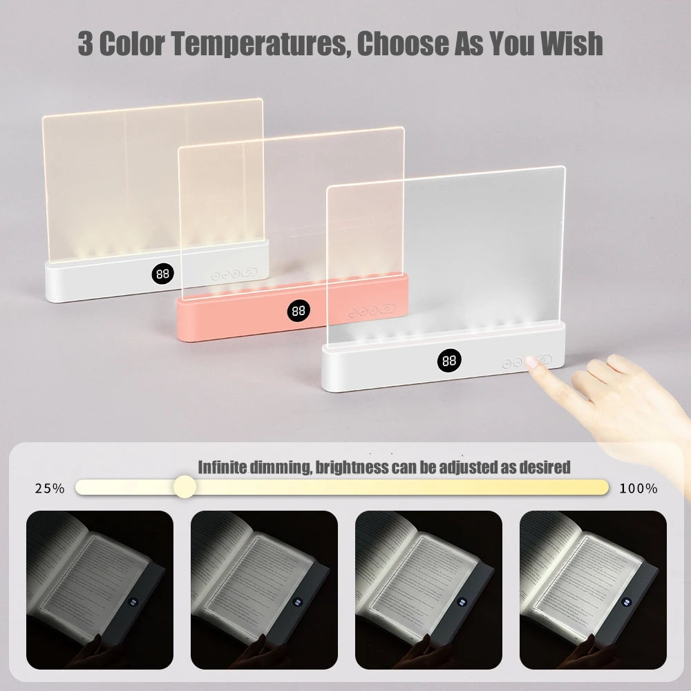 Rechargeable LED Reading Panel with Timer and Dimming