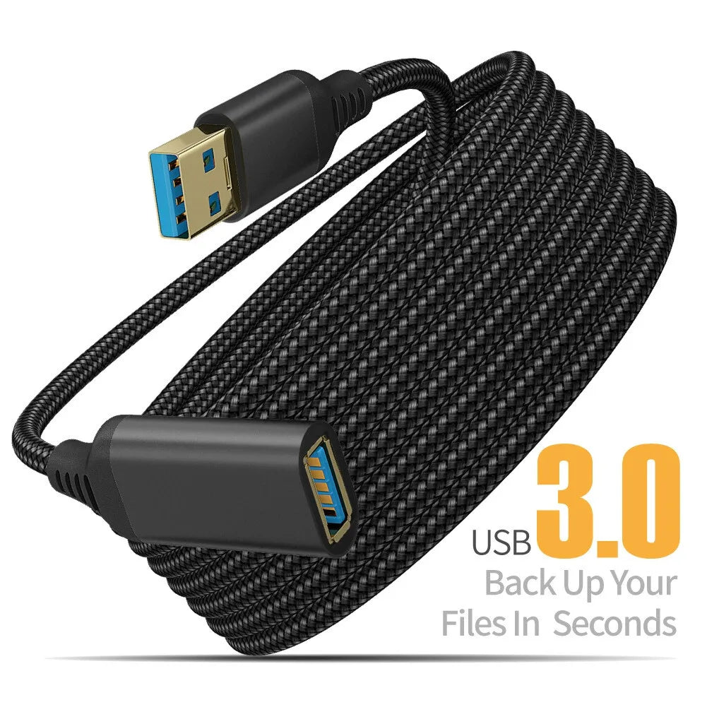 USB-A Male-to-Female Extension Cable