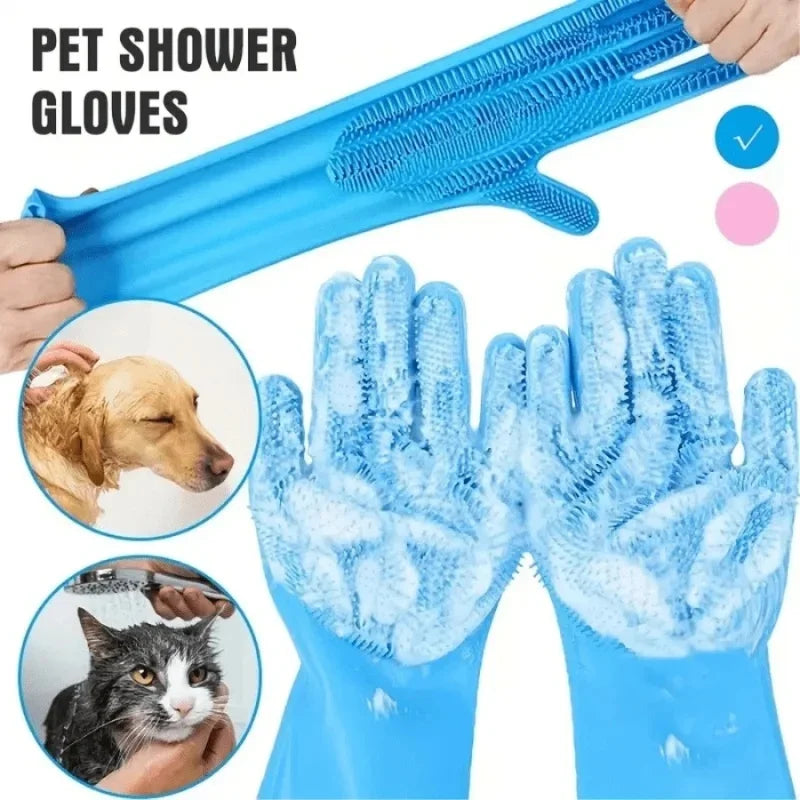 Textured Pet Bathing and Grooming Glove
