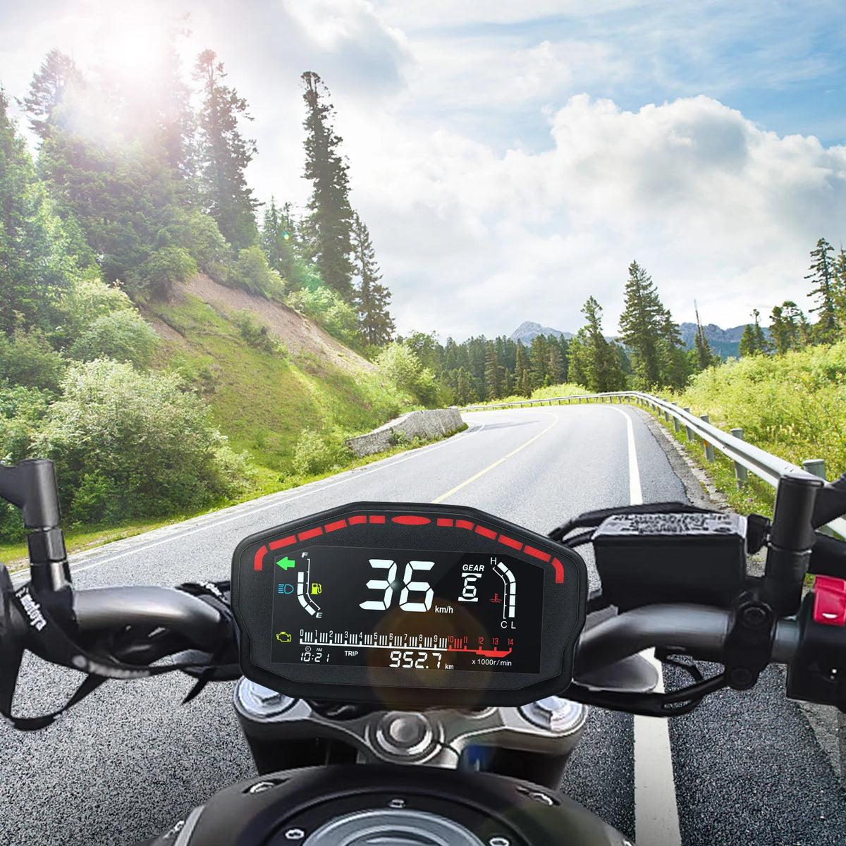 Opzioni di strumento digitale e staffa di montaggio per moto