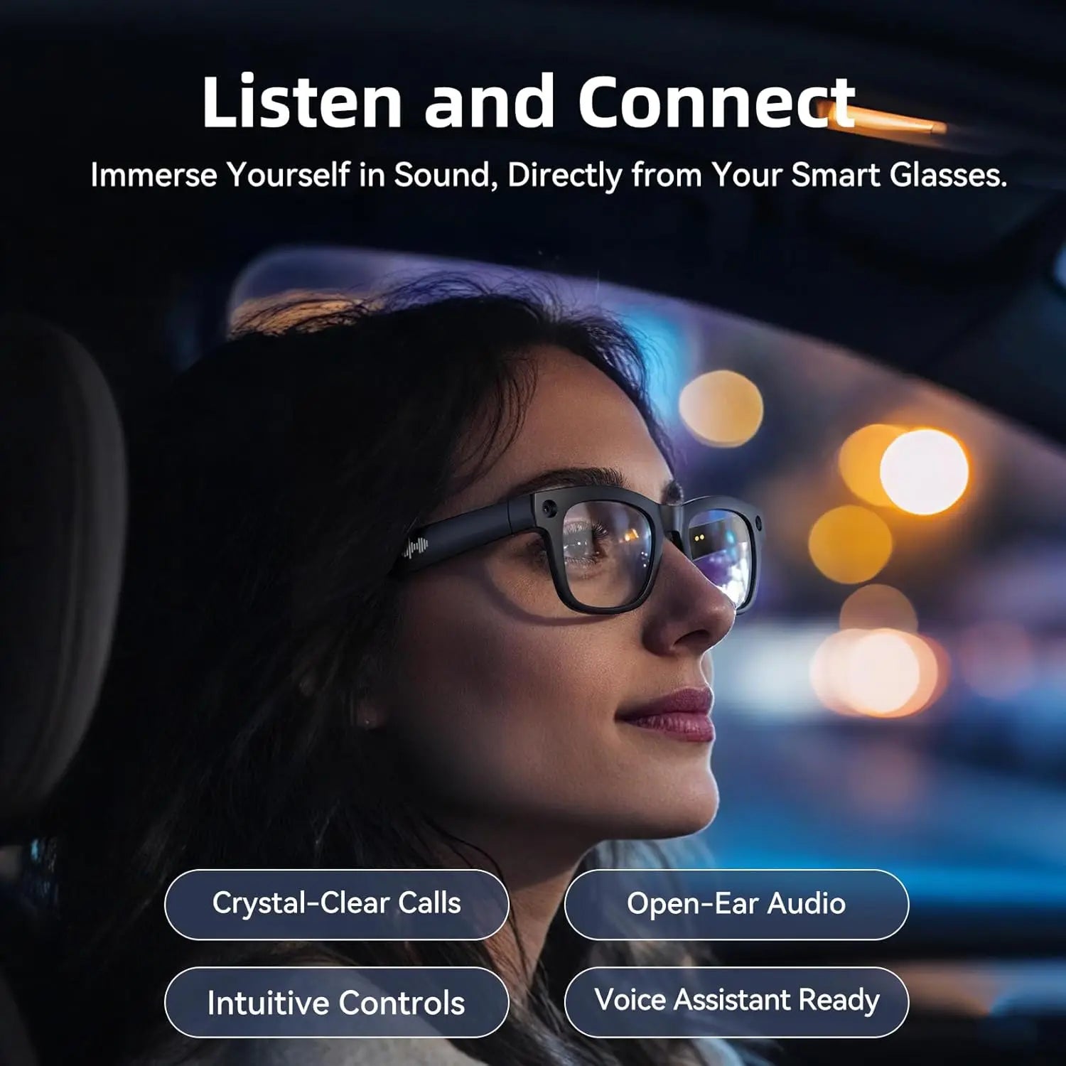 Smart AI Glasses 1080P Camera Bluetooth Calls Translation