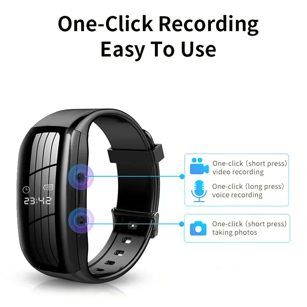 8-256GB Video Mini Camera Watch Audio Voice Recorder Bracelet USB Flash Driver Dictaphone Noise Reduce Sound Recording Wristband