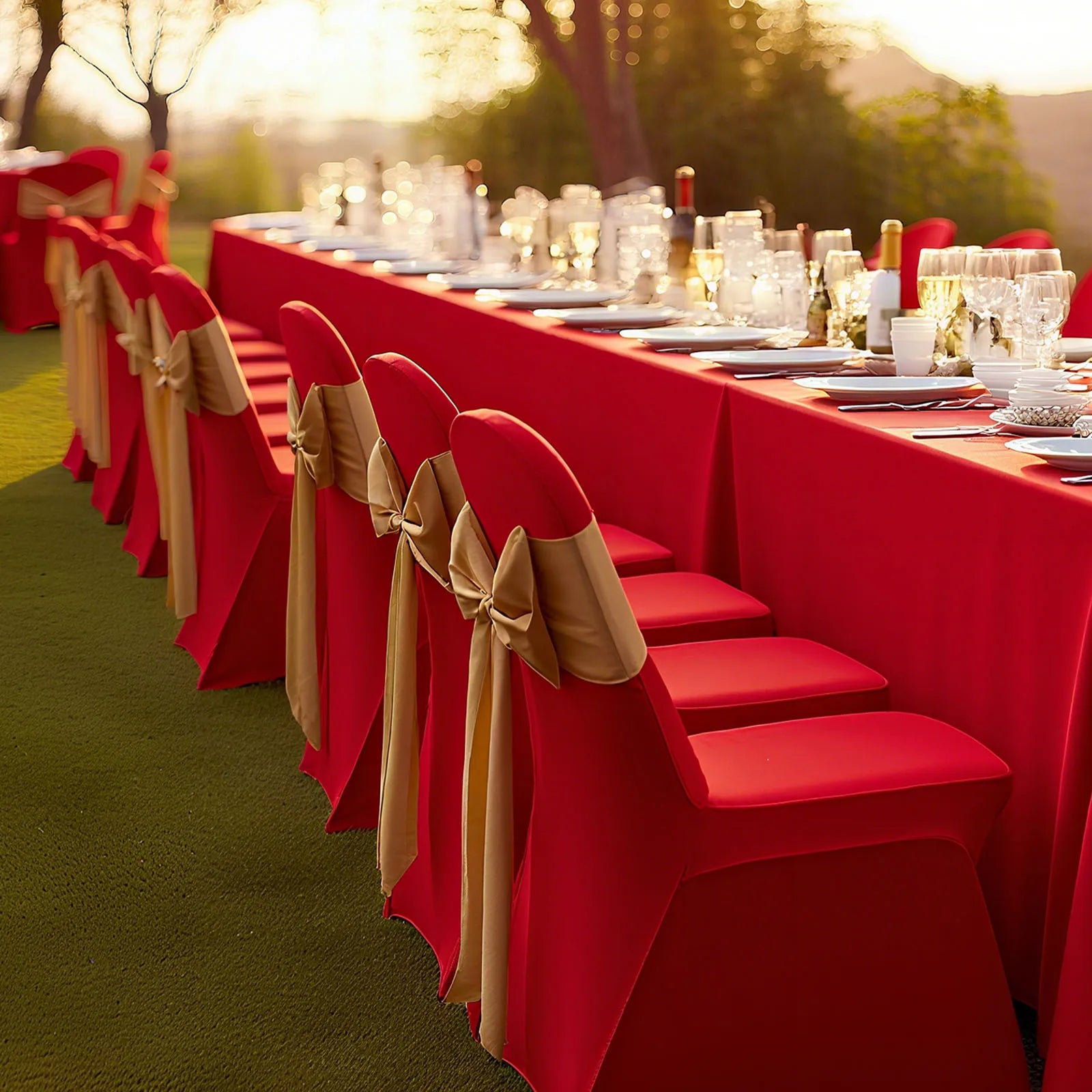Elastické potahy na židle ze spandexu pro akce a jídelní židle (sada)