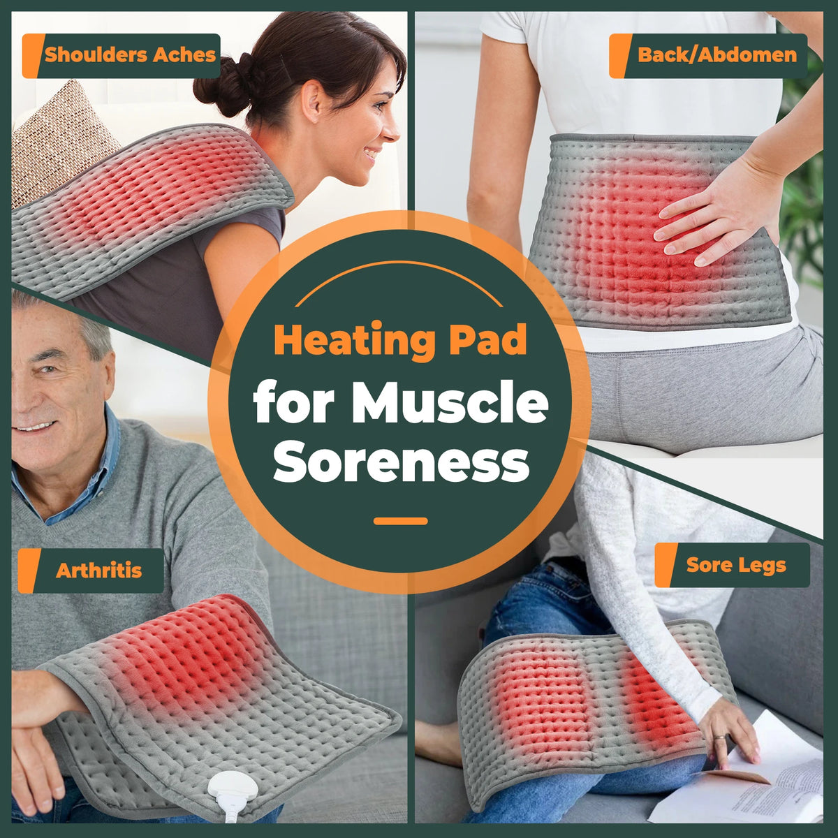 Electric Heating Pad with 10 Temperature Settings