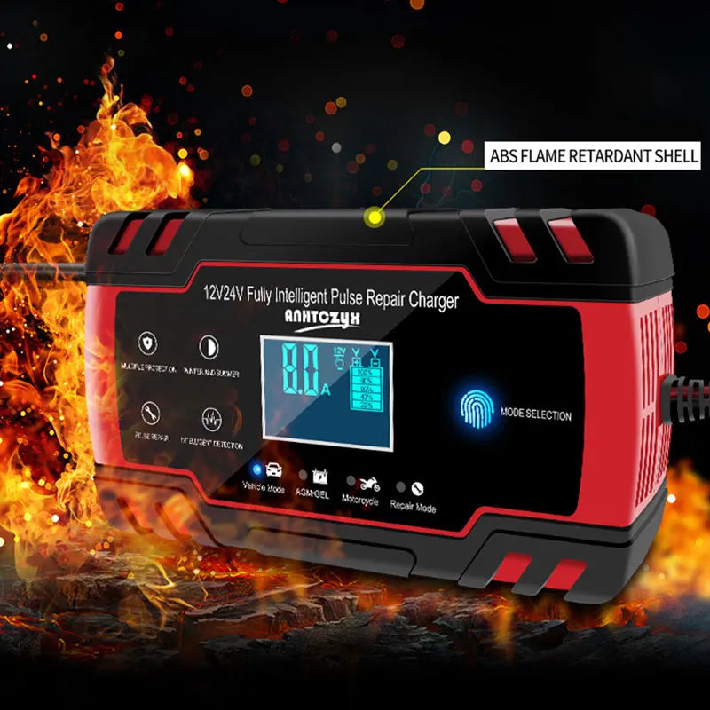 12–24V Automatski punjač za auto baterije s LCD zaslonom