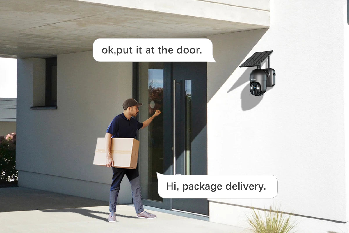 Wireless Solar Outdoor Security Camera 4MP PTZ