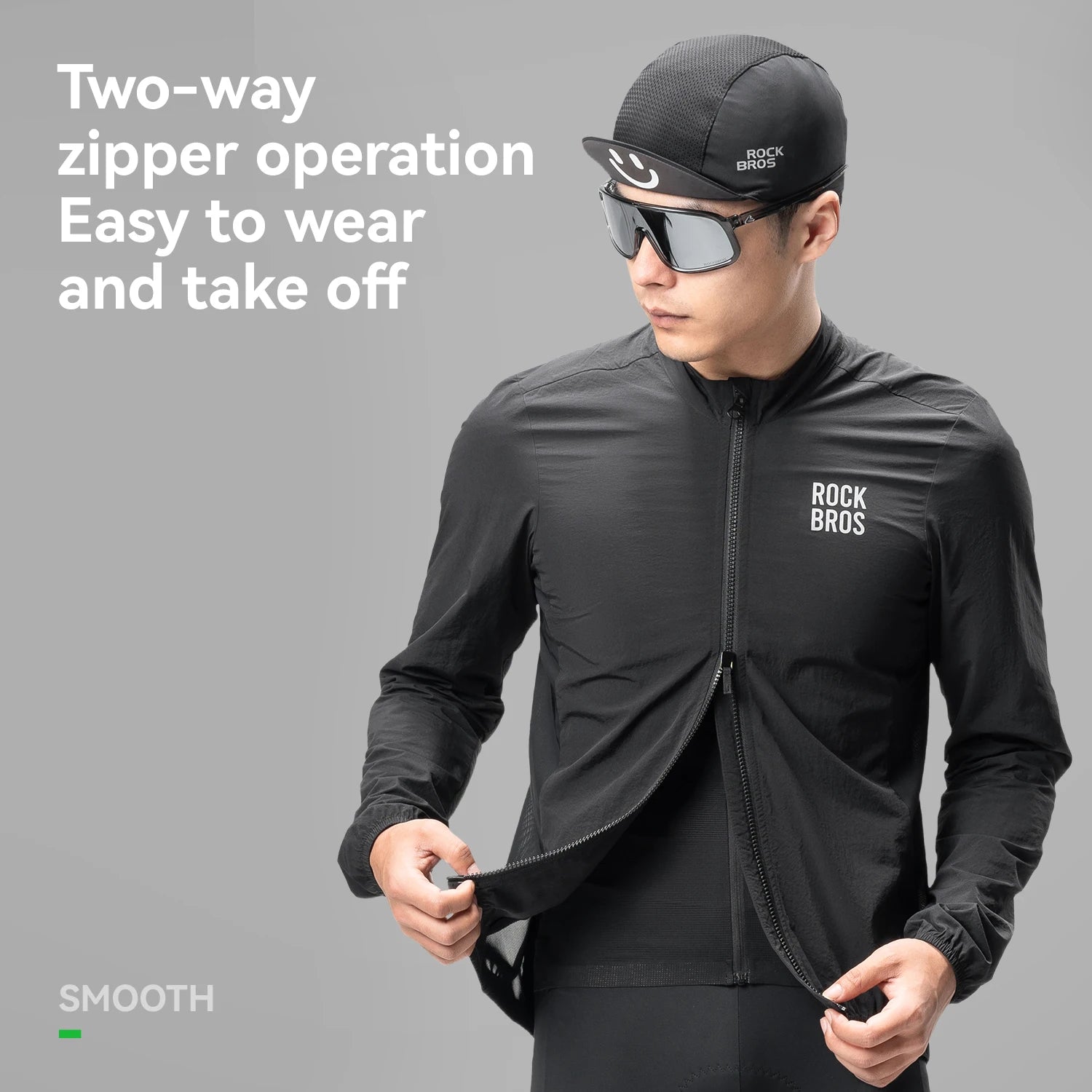 Men’s Cycling Windproof Jacket Lightweight Breathable Reflective Coat