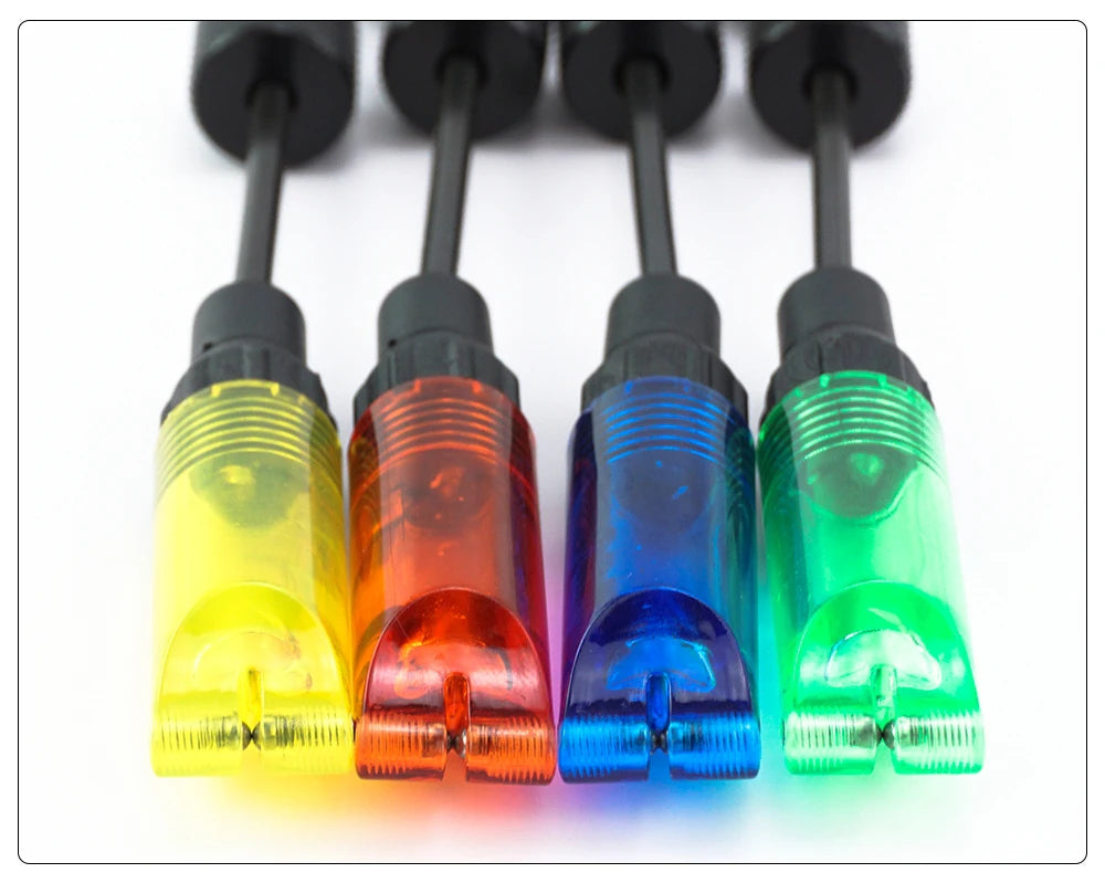 Hirisi B2032 Carp Fishing LED Swinger Drop Off Indicator Metals Soft Pole LED Light Bite Detection for Carp Coarse Fishing