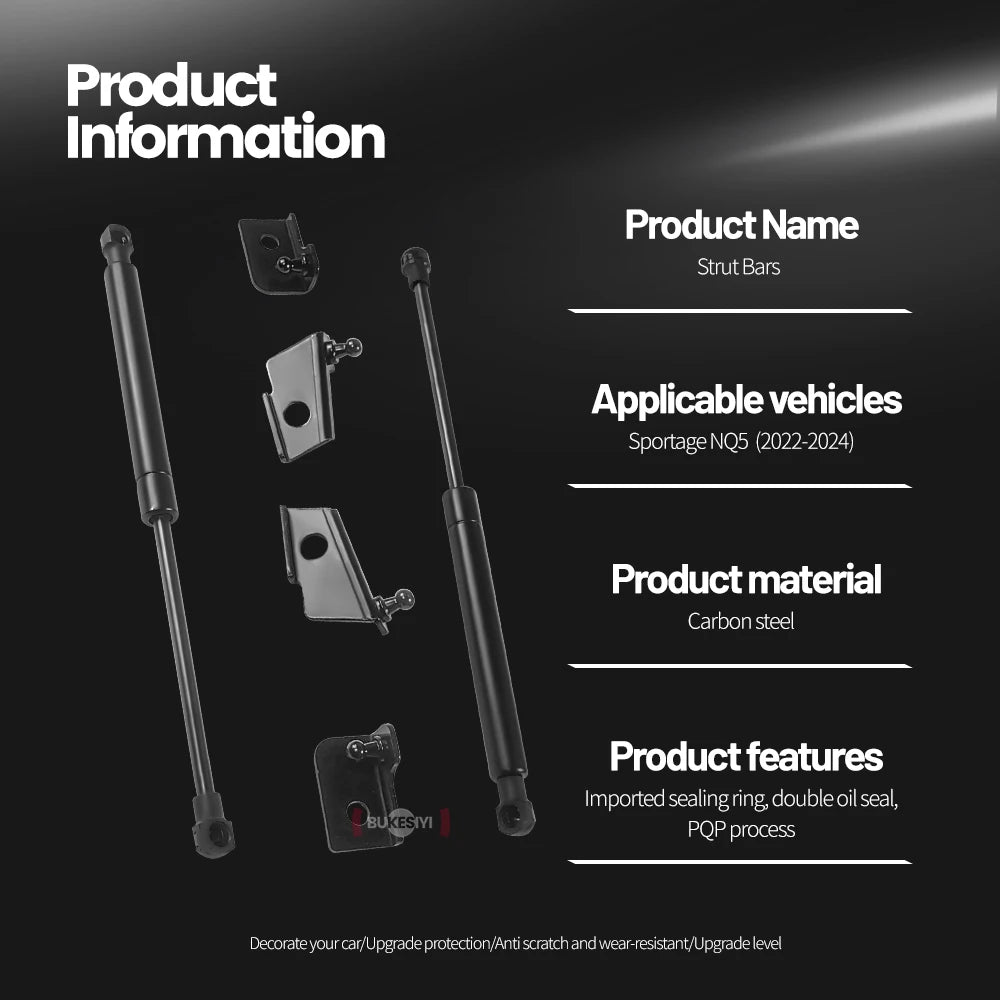 За Kia Sportage NQ5 5 2022 2023 2024 2 броя предни амортисьори за повдигане на капака на двигателя с газови пружини и хидравлични щанги