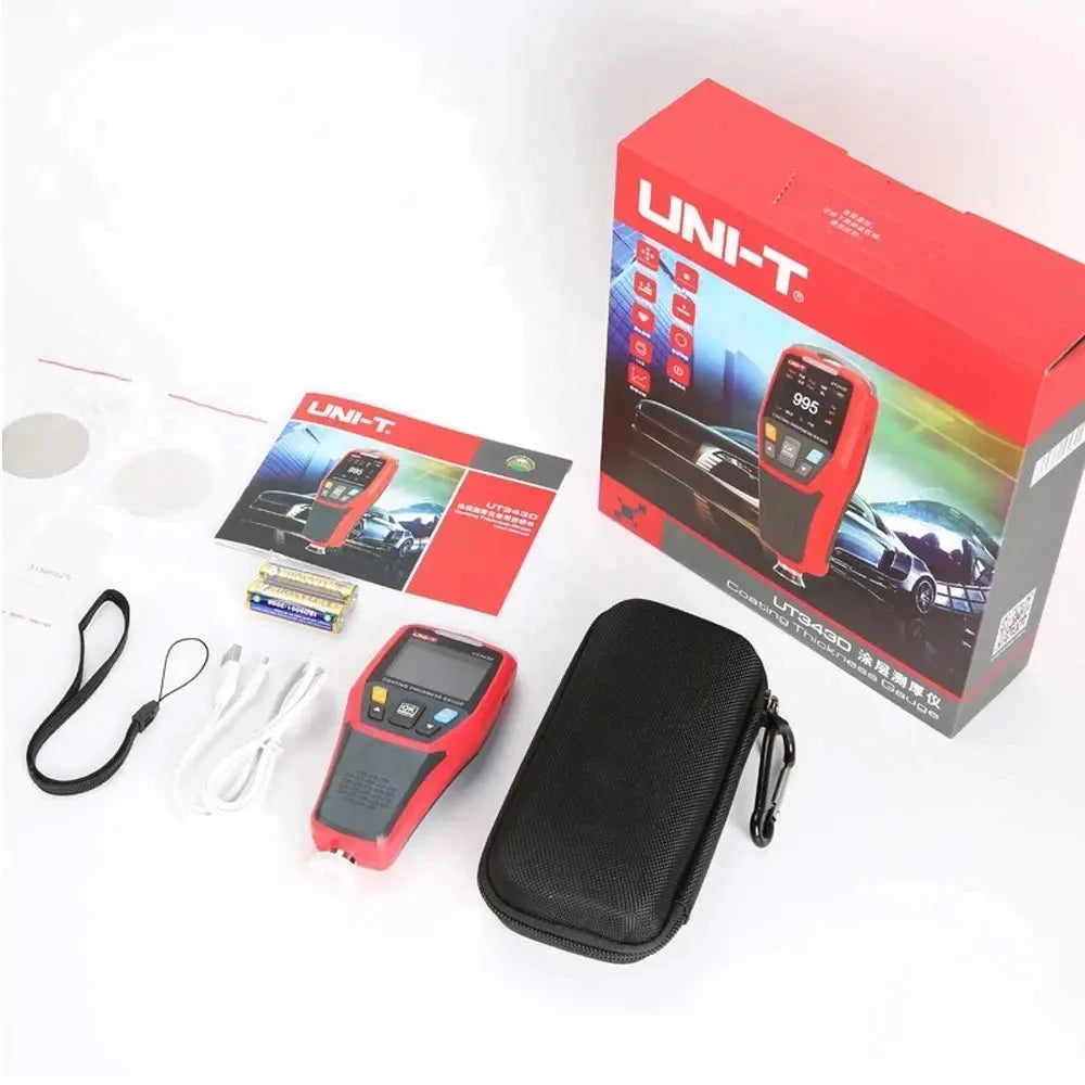 UNI-T UT343D Coating Thickness Gauge 0.1 Micron/0-1250um Automotive Paint Film Thickness Tester To Measure FE/NFE Paint Tools Spy-shop.com