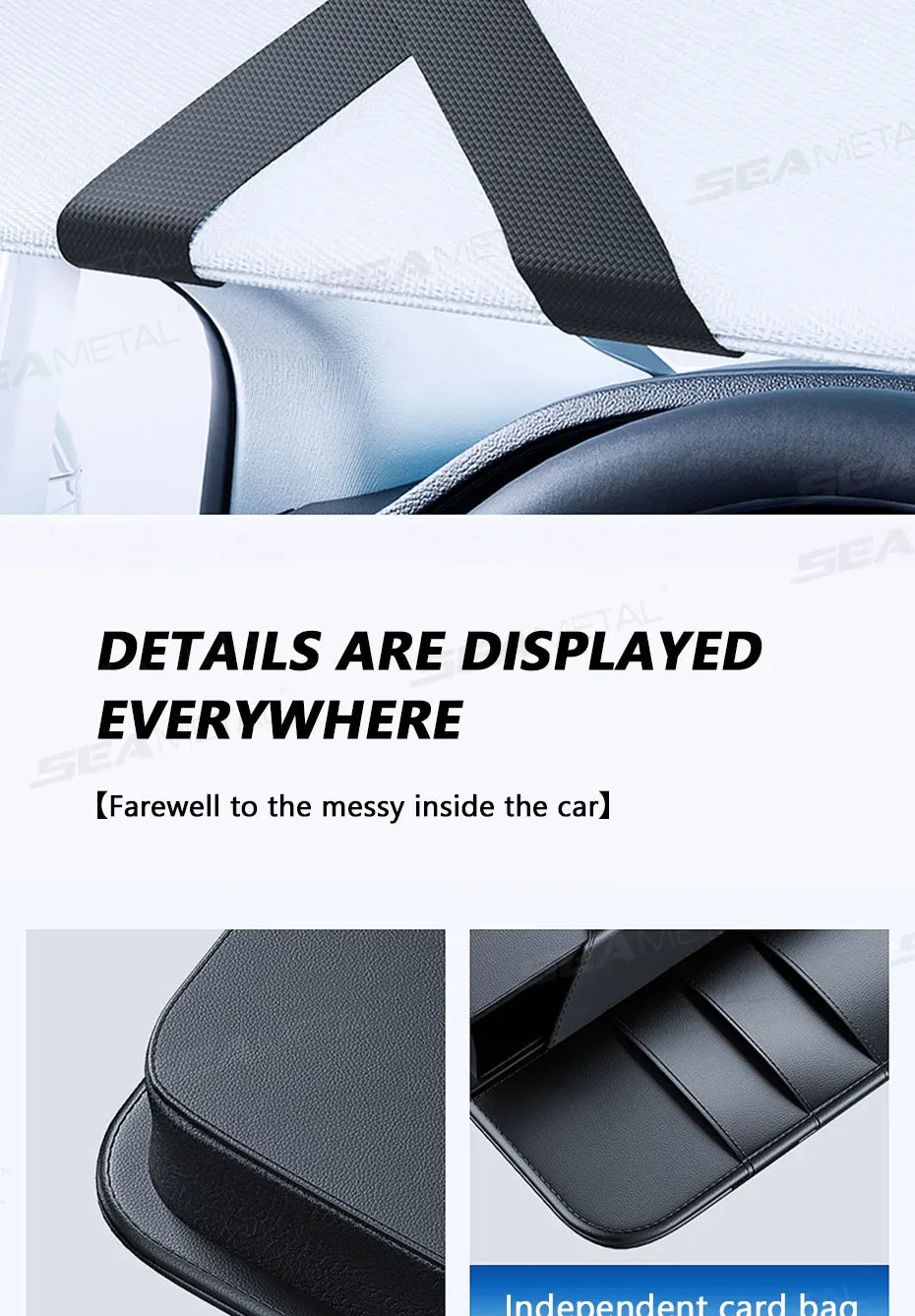 Car Sun Visor Organizer Multi-Pocket Storage Bag