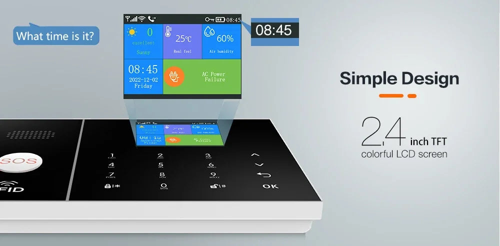 HIVA 4G Security Alarm System For Home WiFi Tuya Smart Life App Control Burglar Alarm Kit Work With Alexa With Pir Door Sensor