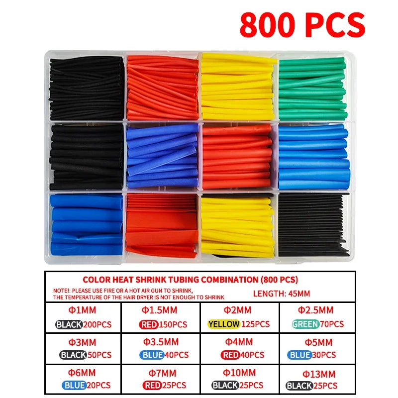 2:1 Heat-Shrink Tubing Assortment for Wire Repairs
