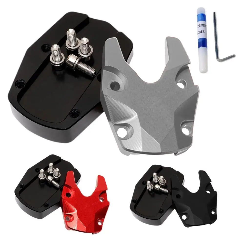 Extensión de aluminio para la pata de cabra de motocicleta