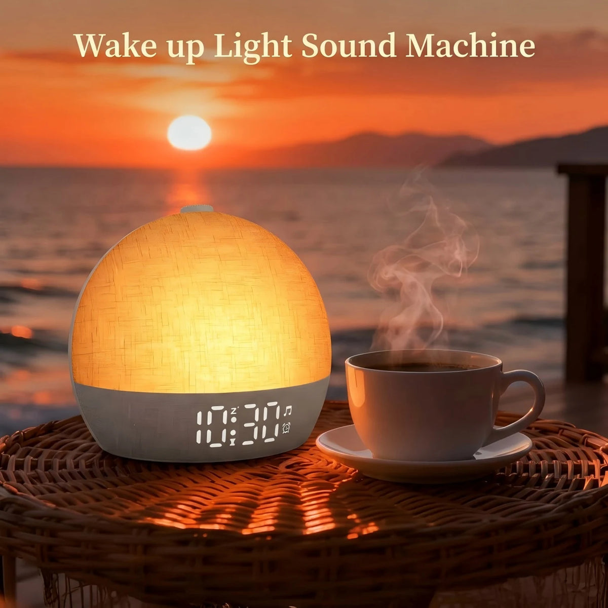 Sunrise Alarm Clock with Sound and Colour Light