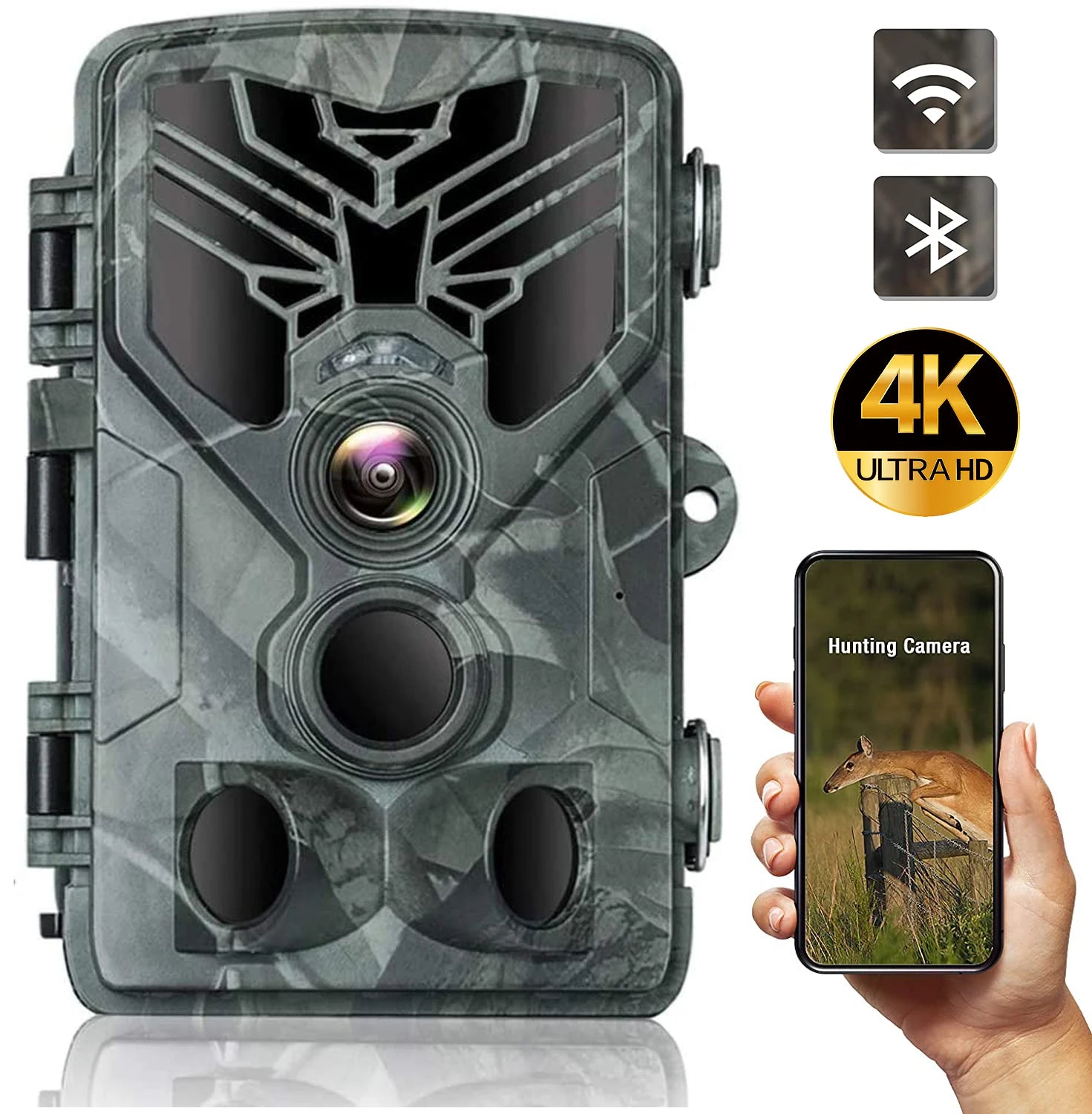 Outdoor WIFI APP 4K/2.7K 36MP/24MP Trail Camera Wildlife Infrared Night Vision Motion Activated IP65 Trap Game Cam Waterproof