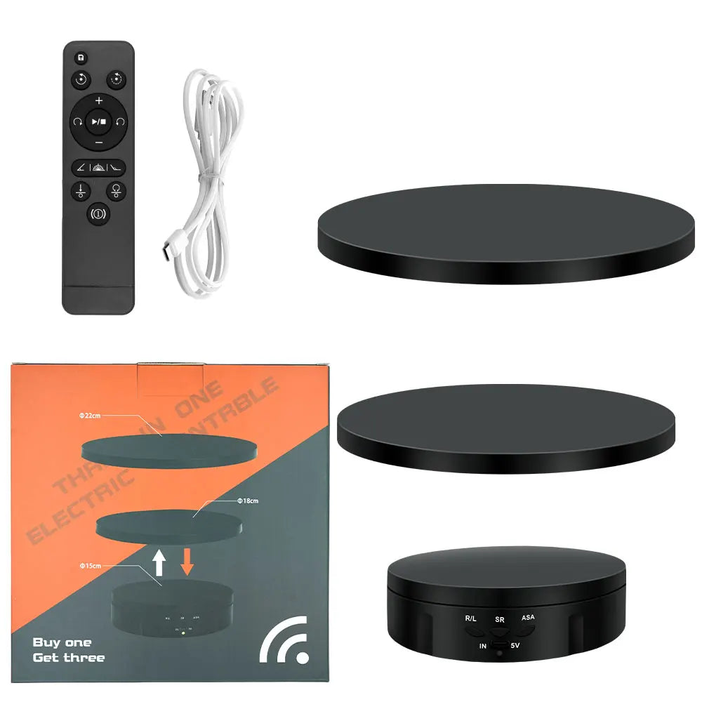 Remote-Controlled Motorized Display Turntable