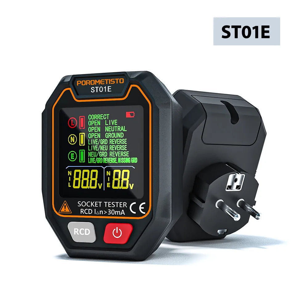 ST01 Digital Socket Tester - Plug Options