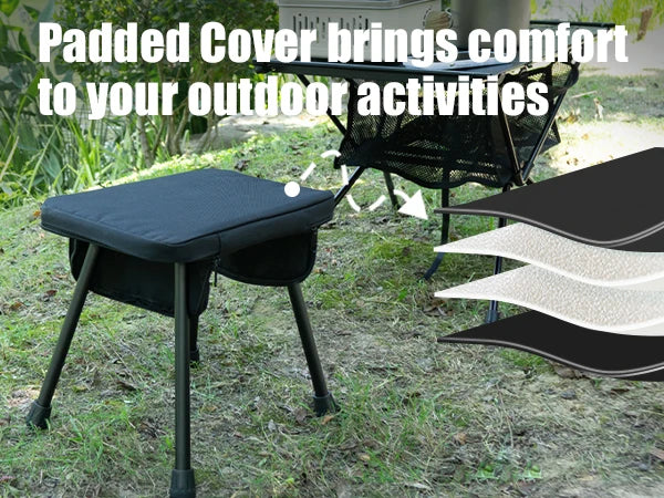 Camping Folding Stool with Aluminum Frame and Carrying Bag