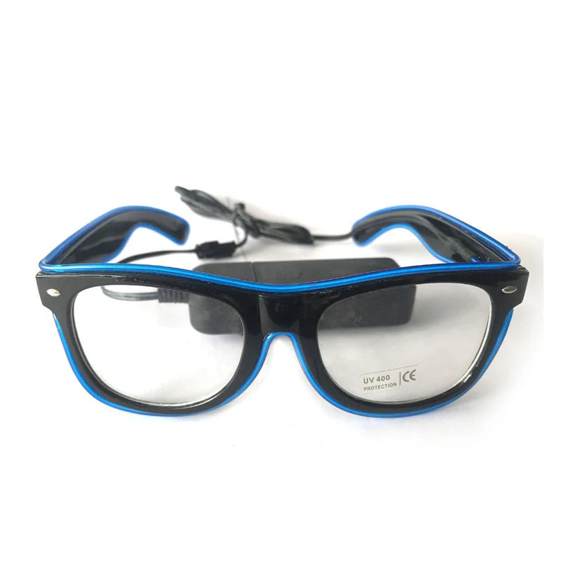 Flashing Glasses EL Wire LED Glasses Glowing Party Supplies Lighting Novelty Gift Bright Light Festival Party Glow Sunglasses